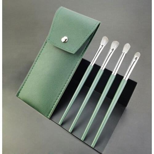 4 pcs goat hair tapered crease blending Brush Eyeshadow Makeup cosmetic kit Smudge Eye Makeup Brushes