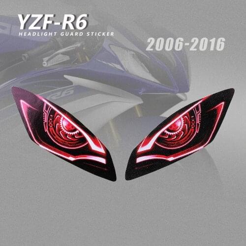 For Yamaha R6 Sticker Headlight 3D Front Fairing Motorcycle Guard Protector YZF-R6 Accessories 2006-2016 2015 2014 2013 2012