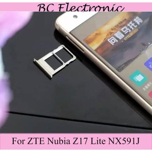 New For ZTE Z17 LITE nx 591J Nano Sim+Micro Card Tray Holder Slot Socket Replacement For ZTE Z 17 LITE nx591J Sim card