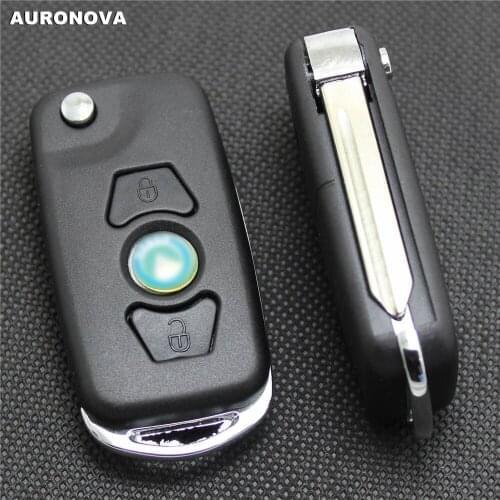 AURONOVA New Upgrade Flip Folding Key Shell for GEELY Ziyoujian Free Cruiser 3 Buttons Modified Remote Car Key Case With Blade