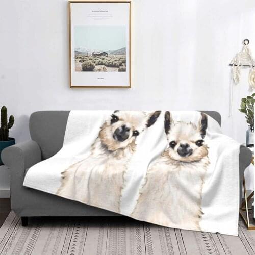 Llama Alpaca Blanket Fleece Decoration Cute Multi-function Soft Throw Blanket for Sofa Outdoor Bedspreads