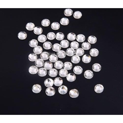 Wholesale 10packs Super Shiny Clear Glitter SS3/SS4/SS5/SS6/SS8 AB Crystal Glass Nail Art Rhinestone Accessories 1440pcs/pack