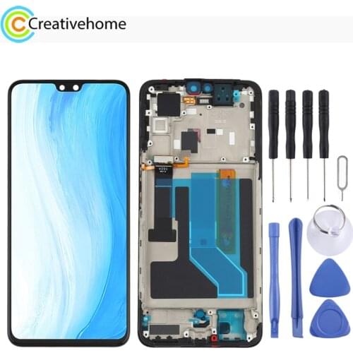 Original AMOLED Material LCD Screen and Digitizer Full Assembly with Frame for Vivo S7 V2020A