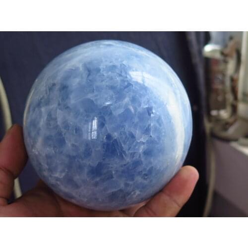 1pcs Natural Blue Celestite Sphere Quartz Crystal Ball Healing 60MM