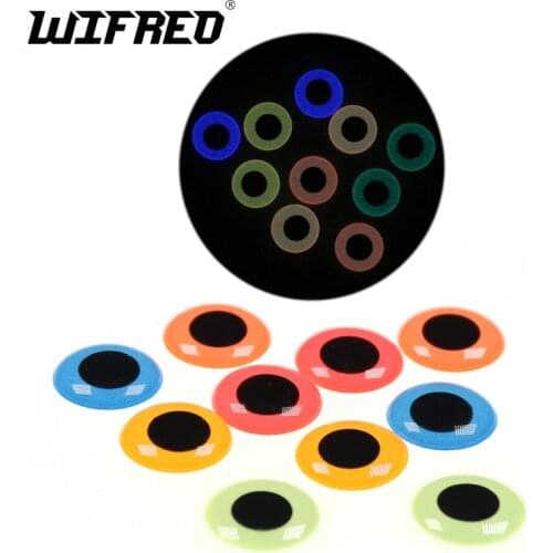 Wifreo 50PCS/lot 3D Luminous Fish Eyes Simulation Fly Tying Sea Fishing Jigs Night Fishing Lure Making Accessories Orange Green
