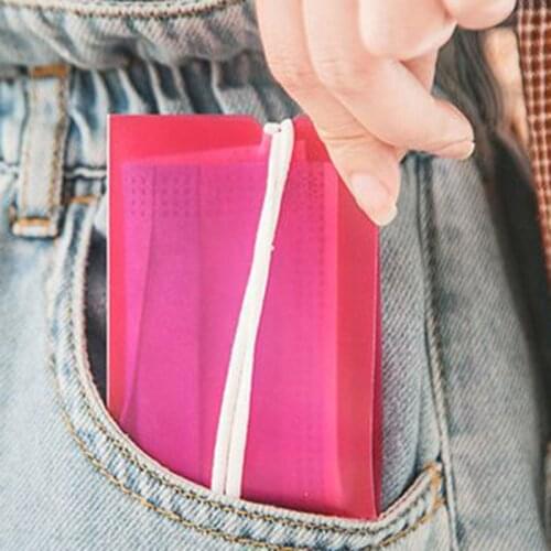 10pcs/set Face Cover Storage Clips Portable Folding High Quality Mouth Covers Holder Cover Bags Practical Protective Case