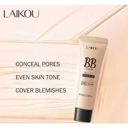 1 Pcs Face Liquid Foundation Moisturizing BB Cream Oil-control Full Coverage Flaw Waterproof Long Lasting Cosmetic