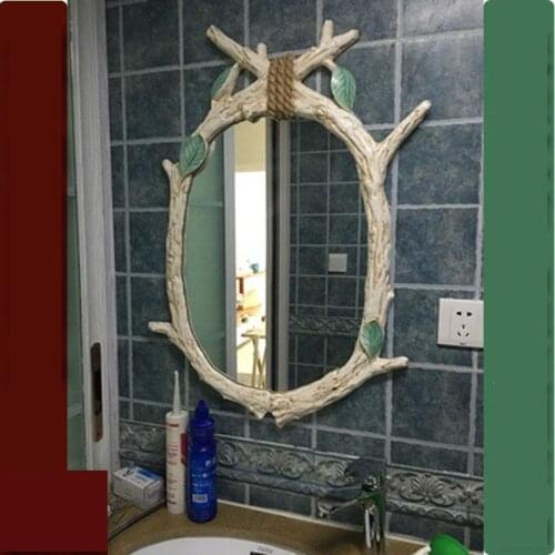 46cmx62cm European Garden Mirror American Country Decorative Wall decorative Mirror for bathroom