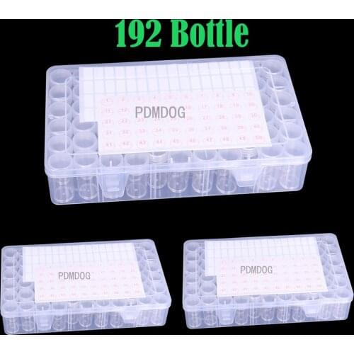64 Bottles Box Transparent Container Case Diamond Painting Accessories Diamond Embroidery Beads Storage Box Organizer Tools
