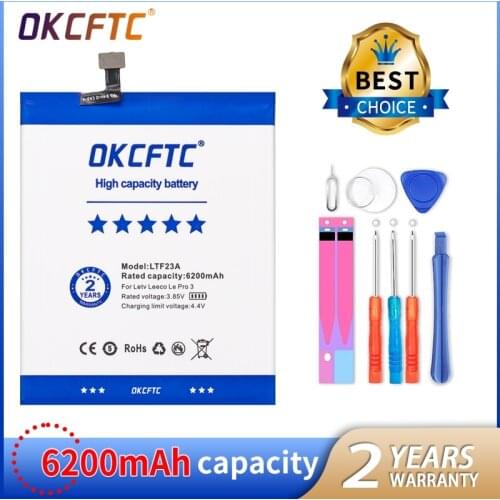 Original Good quality Real LTF23A 6200mAh Battery For Letv LeEco Le Pro 3 X720 X722 X728 Battery Replacement