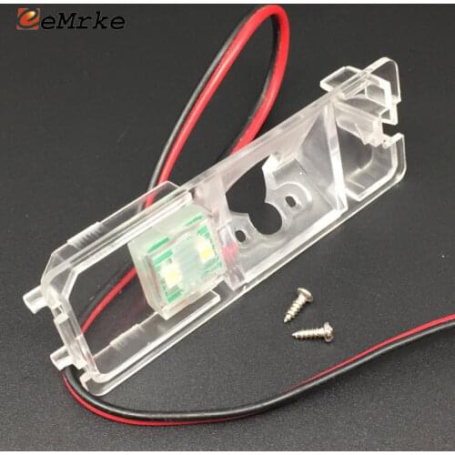 EEMRKE for Volkswagen LUPO 3L / Seat Arosa 1998-2006 Car Rear View Camera Bracket License Plate Lights Housing Mount with LED