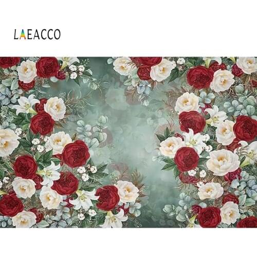 Laeacco Baby Shower Backdrops For Photography Backgrounds Watercolor Flowers Blossom Birthday Photophone Newborn Photocall Props
