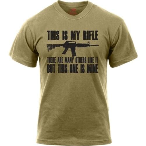 T-Shirt This Is My Rifle USMC Riflemans Creed Coyote Brown Rothco 61590
