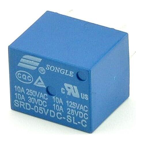 Glyduino SRD-5VDC-SL-C 5V DC SONGLE Power Relay Module T73-5V PCB Type