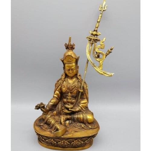 China brass Padmasambhava Buddha crafts statue