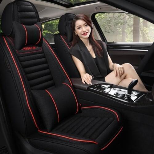 Flax black gray car seat cover For dodge caliber journey ram 1500 nitro challenger Charger Avenger accessories
