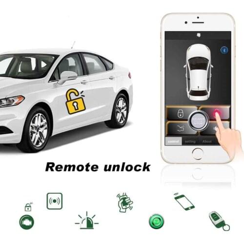 Mobile APP car alarm system remote start for toyota 4 runner car security auto start alarm central locking car start stop button