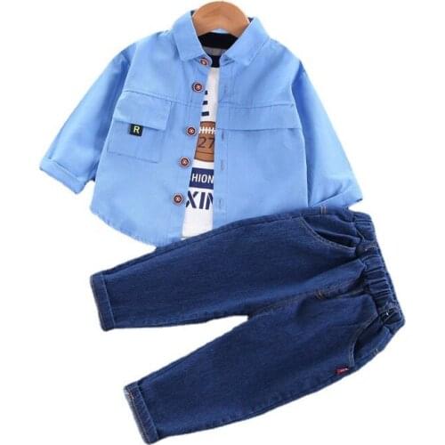 New Spring Autumn Fashion Baby Girls Clothes Children Boys Jacket T-Shirt Pants 3Pcs/Sets Toddler Sports Costume Kids Tracksuits