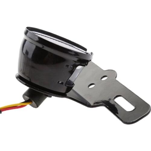 New Round Stop Vintage License Plate Mount Tail Brake Light For