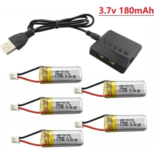 Original 3.7V 180mAh Lipo Battery Charger Sets For A20 A20W Four-axis Drone RC Quadcopter Spare Parts For A20 A20W Drone Battery