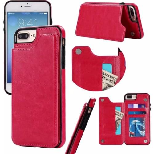Adtismark Luxury Wallet Case For iPhone 5 6 6S Plus Bracket Type Leather Card Holder Kickstand Flip Back Cover For iPhone 7 8