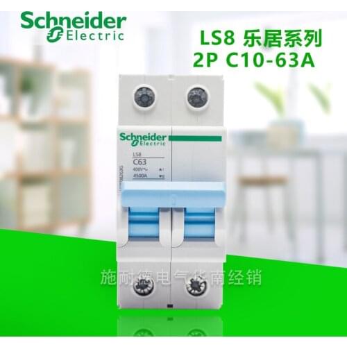 Schneider circuit breaker household air switch master switch LS8 2P C 20A 25A 32A 40A 63A