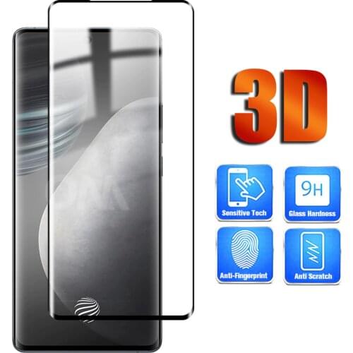 3D Curved Tempered Glass On For VIVO X60 Pro Plus / X60 Pro / X51 / X50 Pro Plus Full Screen Protector 9H HD Protective Film