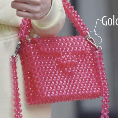 DIY Hand-Woven Hand Beaded Bag Can Be Customized Ladies Messenger Bag Purses and Handbags Luxury Designer Bags for Women 2021