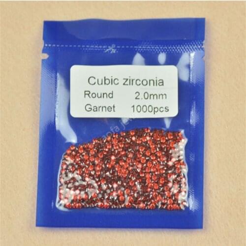 1~4mm 5A Grade Round Shape Machine Cut Light Red Garnet Color Cubic Zirconia Stone Loose Lab zircon Synthetic CZ Gems For Jewelr