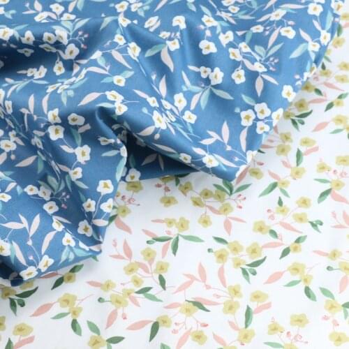 2.35m Cotton Floral Print Fabric Home Textile Quilt Cover Four-Piece Fabric