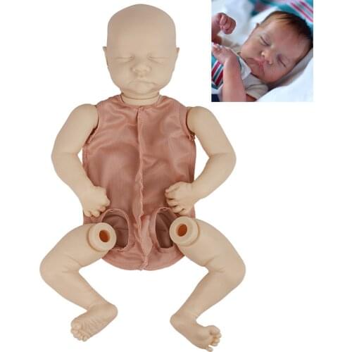 20Inch Doll Baby Reborn Lifelike Handmade Newborn Baby Dolls Kit Sleep Vinyl Unpainted Unfinished Doll Parts DIY Blank Dolls Kit