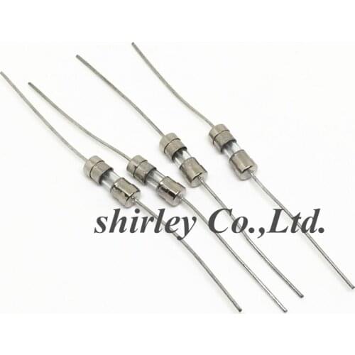 200pcs/Lot Glass Tube Fuse, 3.6x10mm 250V T0.5A 500mA,With Pins, F0.5AL250V