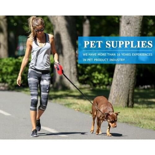 3M / 5M Private Label Heavy Duty Chew Proof Automatic Retractable Dog Leash