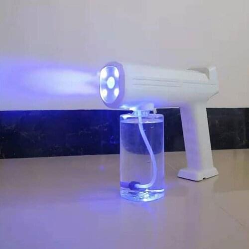 300ml Universal Touch Screen Wireless Charging Atomizing Disinfection Gun Disinfection Spray Gun Blue Light Disinfect Tools