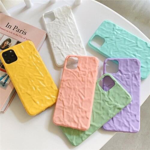 3D Foil Cute Candy Color Phone Case for iPhone 12 11 Pro XS Max XR X 6 6s 7 8 Plus Soft Silicone TPU Plain Back Cover Coques