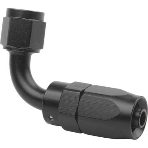 4Pcs Black Reusable 6AN Oil Fuel Line Swivel 0 45 90 180 Degree AN6 Hose End