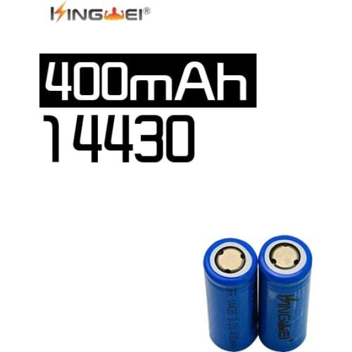 50pcs 3.2v IFR 14430 LiFePO4 battery 400mah rechargeable lithium ion cell for flashlight torch camera shaver toothbrush etc