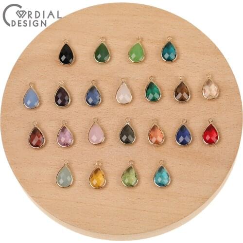Cordial Design 100Pcs 11*18MM Earrings Accessories/Crystal Charms/Hand Made/DIY Making/Jewelry Findings & Components/Pendant
