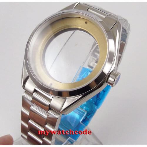 41mm corgeut sapphire glass 316L stainless steel watch case and watch bracelet fit for ETA 2836 MIYOTA automatic Movement