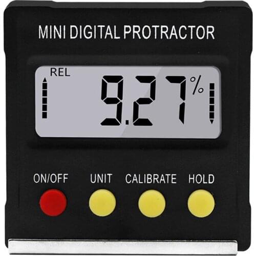 360 Degree Mini Digital Protractor Inclinometer Electronic Level Box Magnetic Base Measuring Tools