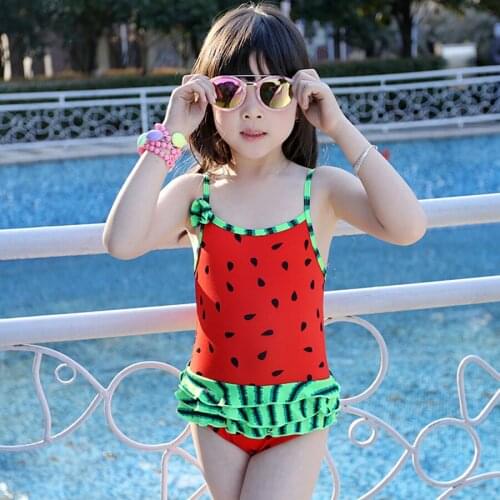 Kids Bathing Suits One Piece Watermelon pattern Bikini Childrens Swimwear for Girls Infant Swimsuit Child Spa Swimsuit BJ052