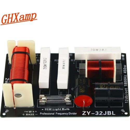 GHXAMP 450W Speakers Crossover 1.8KHz Tweeter Bass 2 Way divider 4-8Ohm Two Way Stage Speaker Dedicated Frequency Divider 1PC