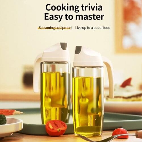 GF Glass Oil Dispenser Cooking Oil Bottle with Automatic Flip Cap Leakproof Condiment Containe Suitable for Vinegar Soy Sauce