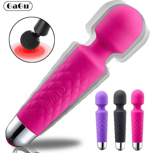 GaGu 8 speed Adjustable Big AV Vibrator Magic Wand Massager Clitoris Stimulator Sex Toys for Woman Anal USB Charging Sex Product