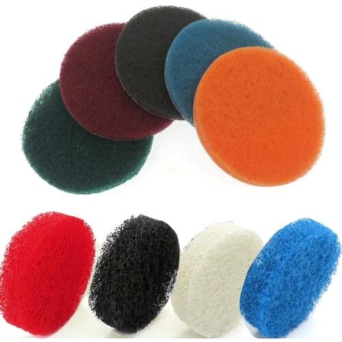 9pcs set 4 inch Scouring Pad Industrial Power Scrub Pads for Drill Polish Hook & Loop Self-adhesive Disc Nylon Car cleaning