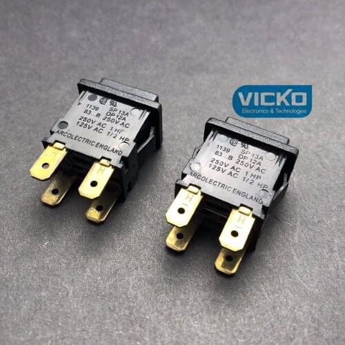[VK]original FC8950 8952 import British ARCOLECTRIC square button self locking lock switch