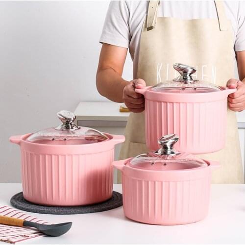 Casserole with cover Pots for cooking pot kitchen soup pot High temperature resistant ceramic casserole Pots and pans cookware