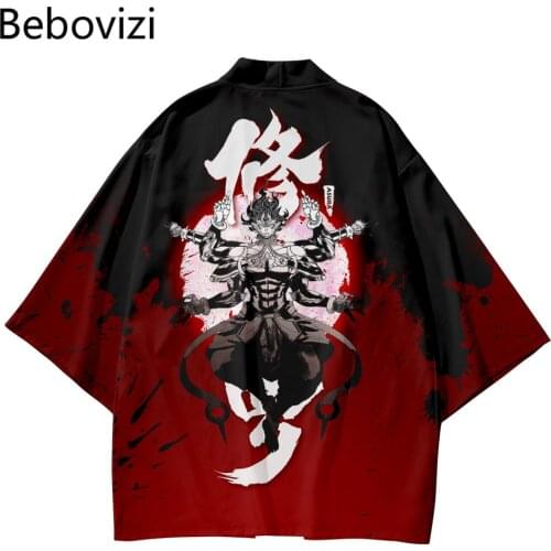 Japan Samurai Anime Cosplay Haori Yukata Loose 6XL Beach Japanese Style Kimono Streetwear Men Women Cardigan Harajuku Tops Robe