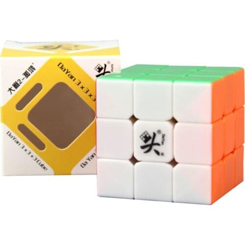 Dayan Guhong V2 57mm Size 3x3 Magic Cube Black Sticker and Stickerless Professional Speed Cube Classical Puzzle Toy For Children