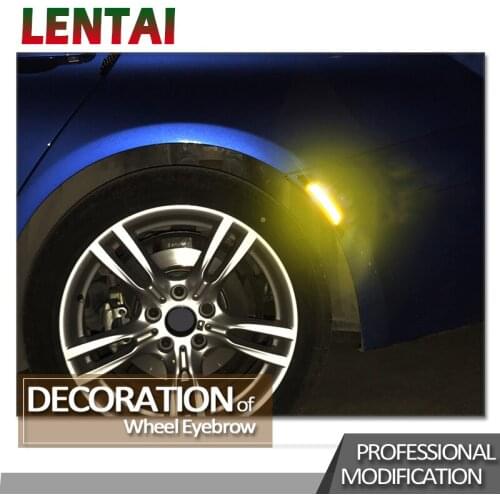 LENTAI 1Set Auto Car Door Wheel Eyebrow 3D Stickers For BMW E46 E39 E60 E90 E36 F30 F10 X5 E53 E34 E30 F20 E70 X6 X1 E87 m Mini